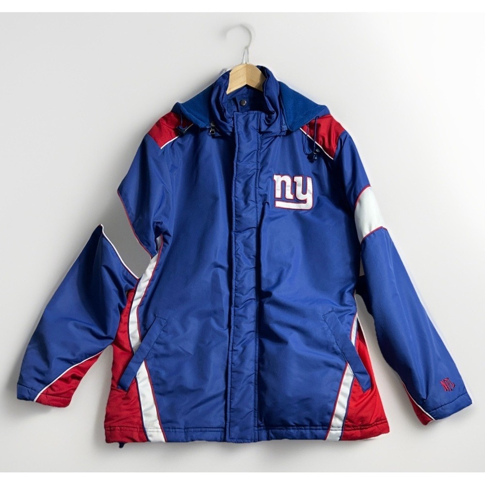 RARE Vintage Y2K NFL New York Giants Sideline Puffer Jacket G-III Sports